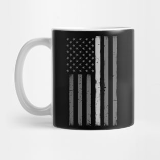 Thin Silver Line Flag - Corrections Officer Gift Mug